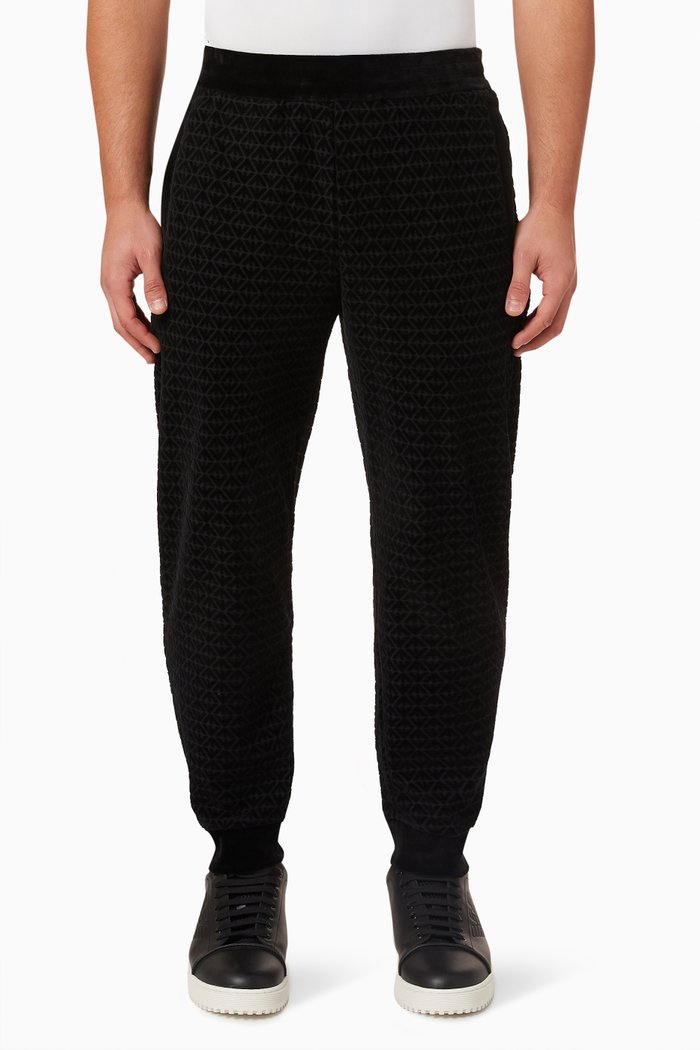 Logo-detailed Sweatpants in Devoré, Black