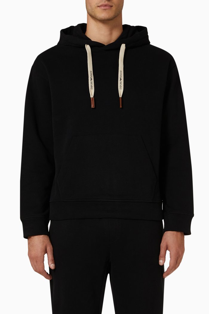 

Hoodie in Fleece, Black