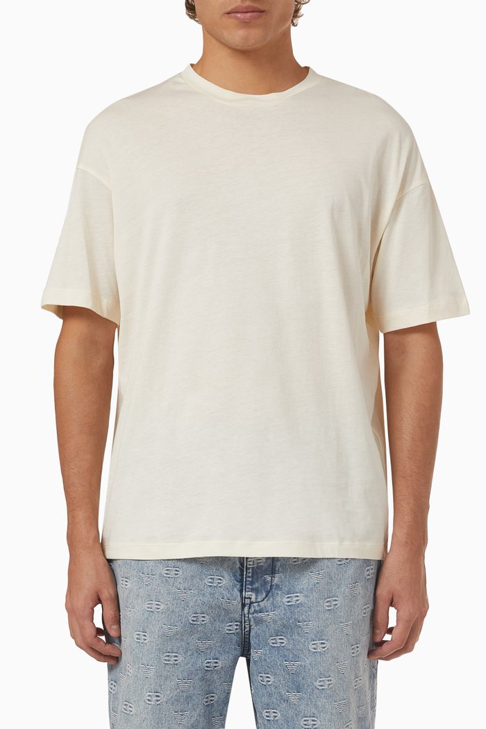 

Milano Macro Logo-print T-shirt in Cotton-jersey, Neutral