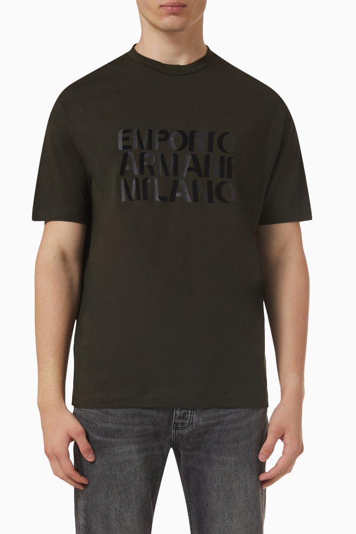 

EA Milano T-shirt in Cotton Jersey, Green