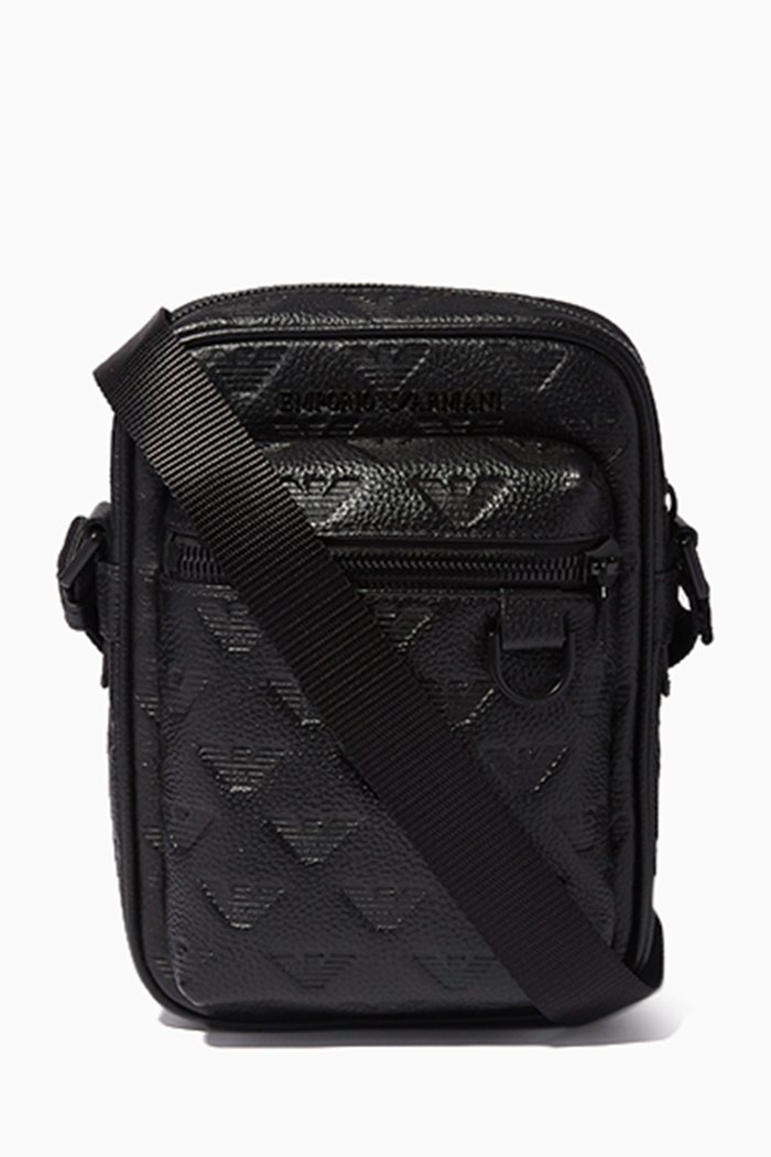 

Minorca Crossbody Bag in Leather, Black