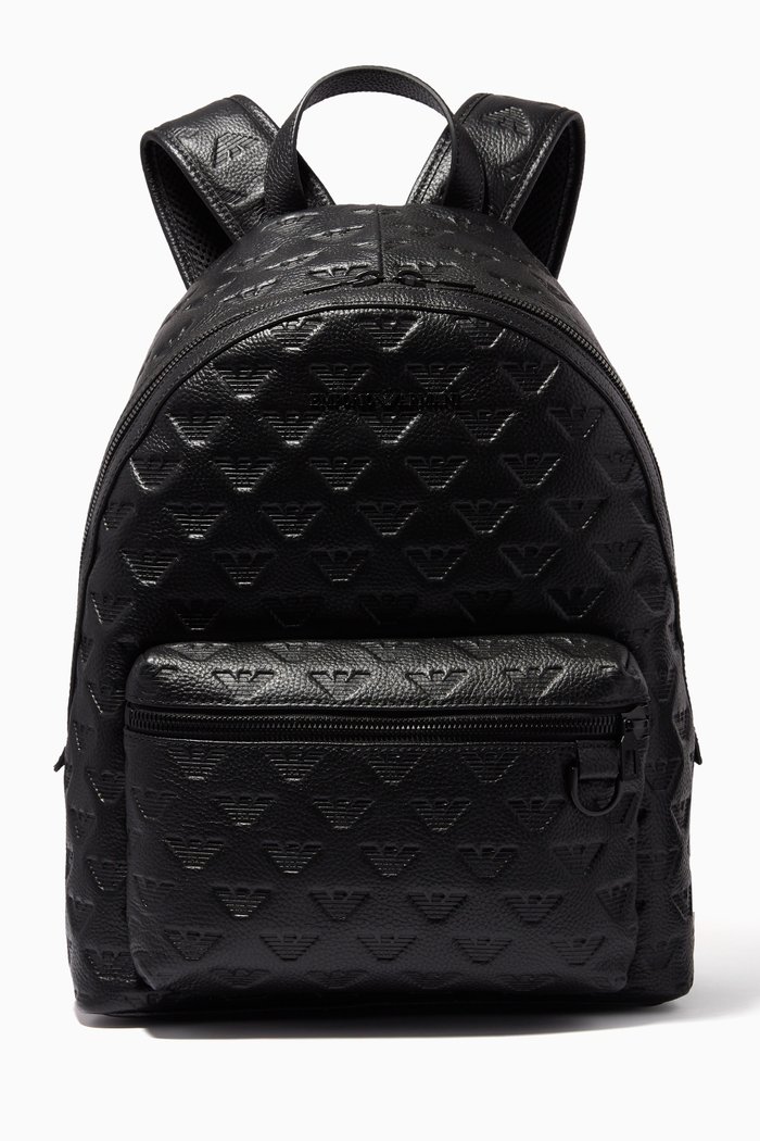 

Minorca EA Eagle Backpack in Leather, Black