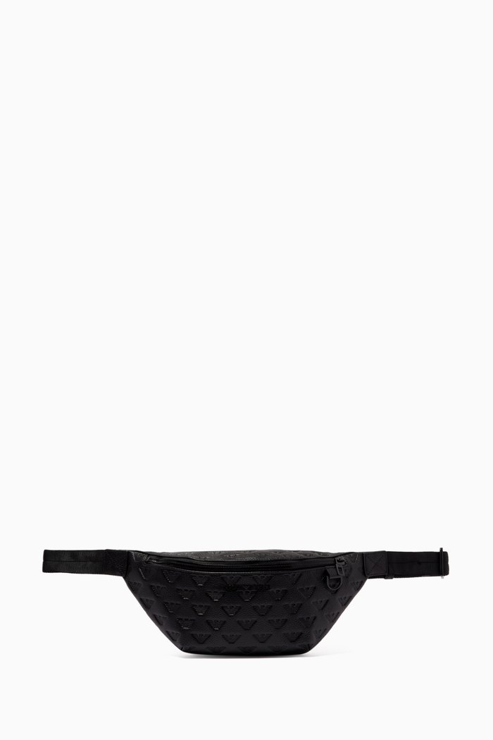 

Minorca EA Eagle Belt Bag in Leather, Black