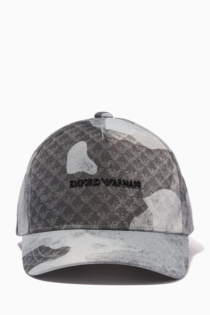 

EA Eagle Camo Baseball Cap in Nylon, Grey