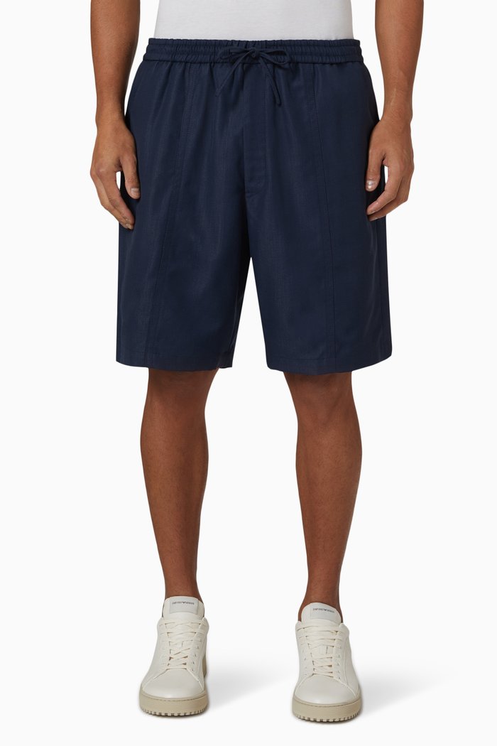 Shorts in Gabardine, Blue