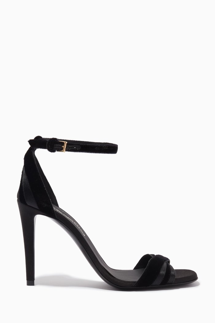 

Maya Sandals in Velvet, Black