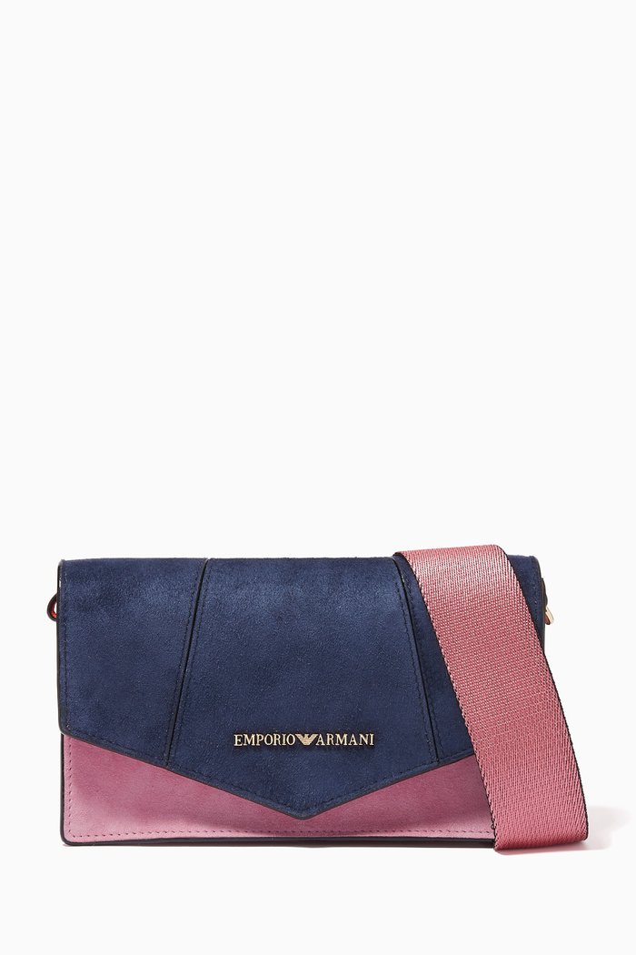 

Small Candy Crossbody Bag in Suede Leather, Multicolour