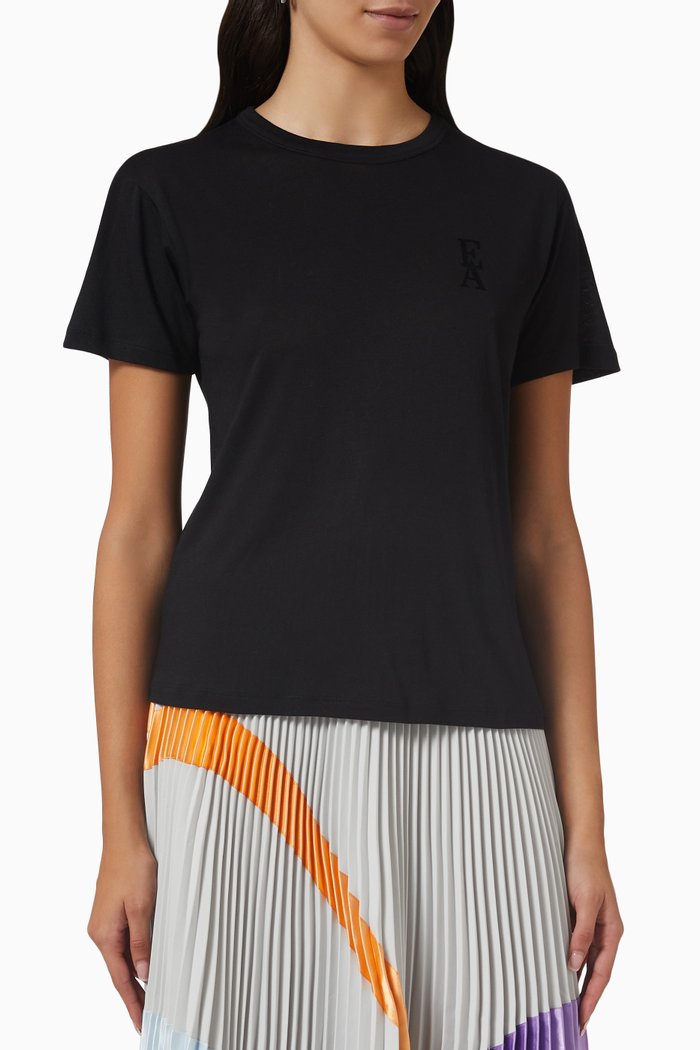 EA Half Eagle T-shirt in Cotton Jersey, Black