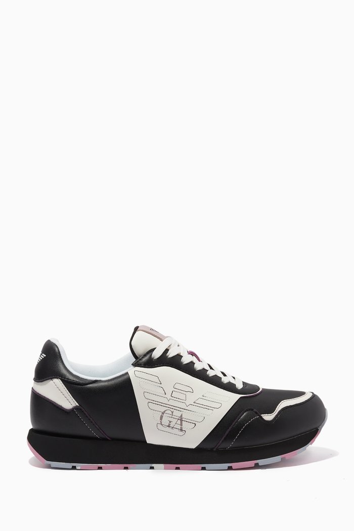 

Ally Lace-up Sneakers in Leather, Black