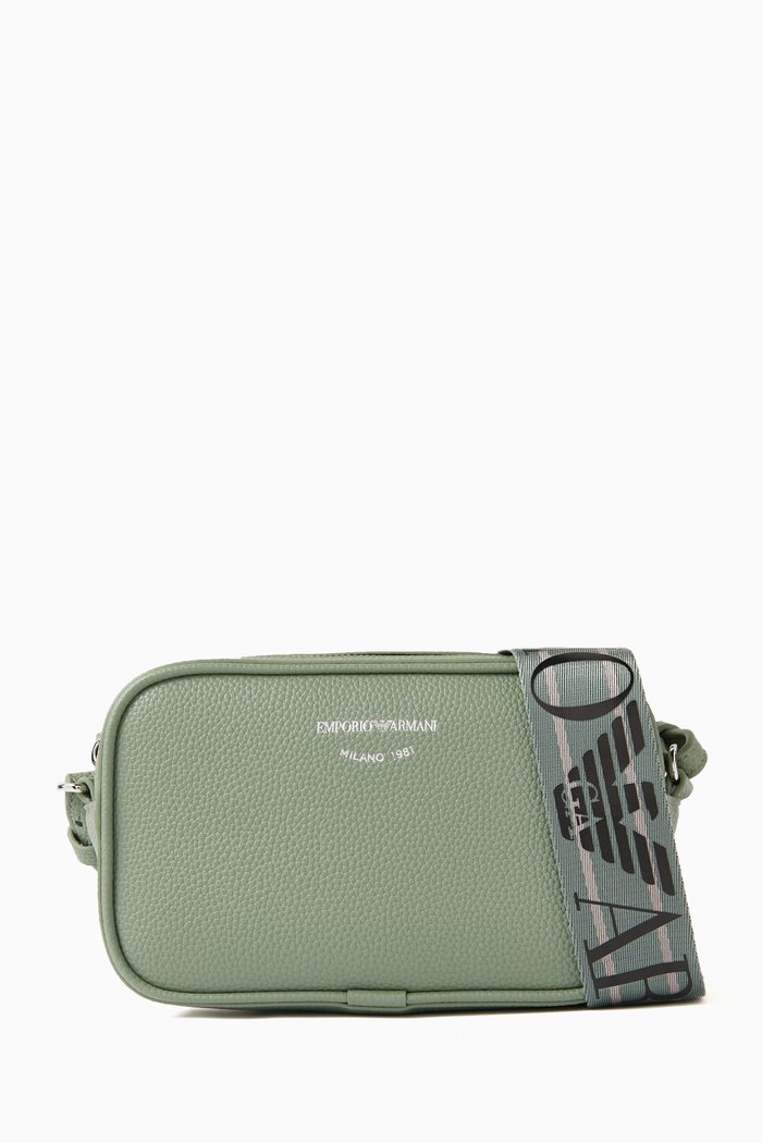 

Lilly Crossbody Bag in Deer-printed Leather, Green