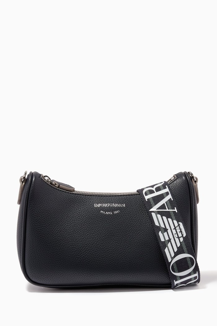 

Lilly Crossbody Bag in Deer-printed Leather, Blue