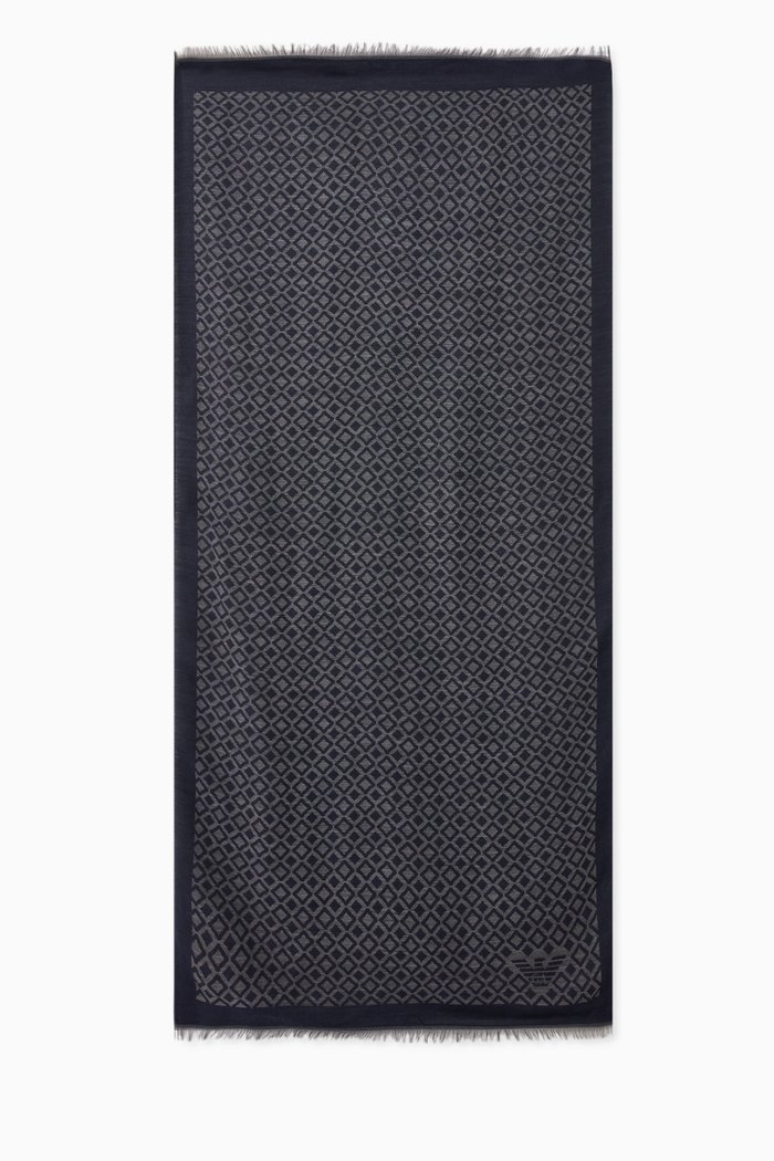 

Scarf in Wool & Viscose, Blue