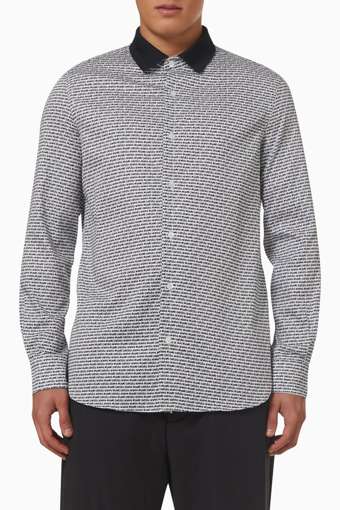 

Logo Shirt in Cotton, Black