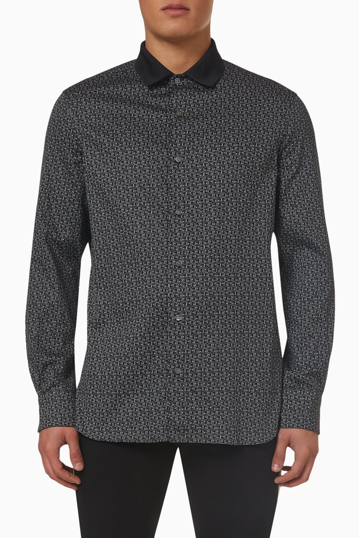

Logo Shirt in Cotton, Black