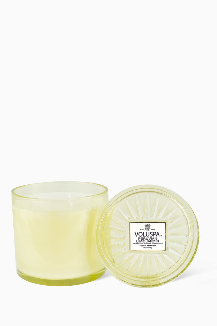 

Peruvian Lime Jardin Grande Candle, 1020g, Colourless