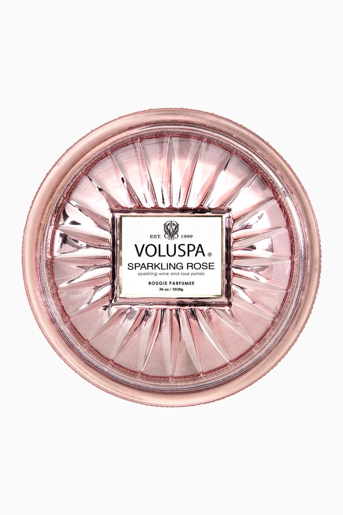 

Sparkling Rose Grande Candle, 1020g, Colourless