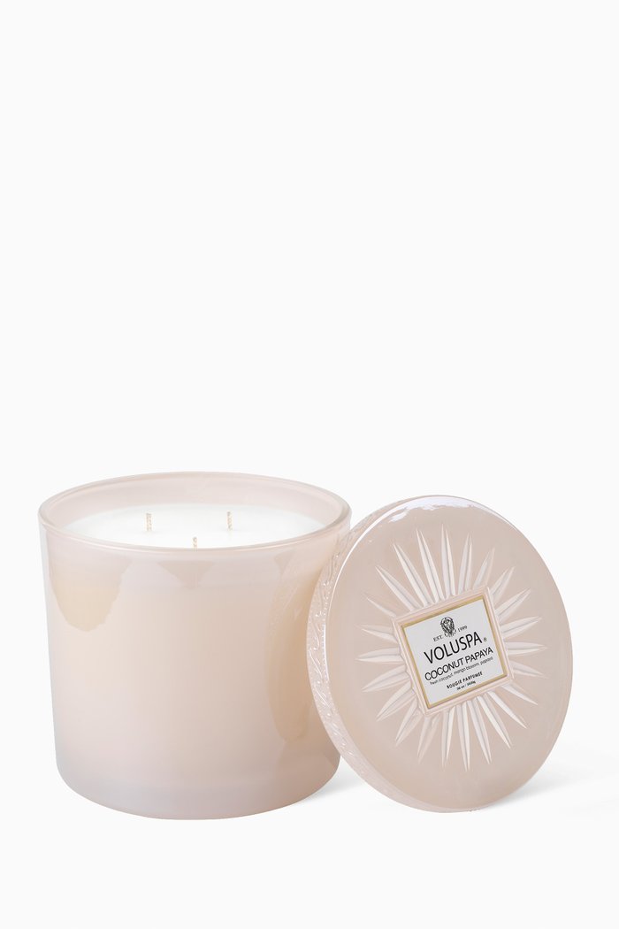 

Coconut Papaya Grande Candle, 1020g, Colourless