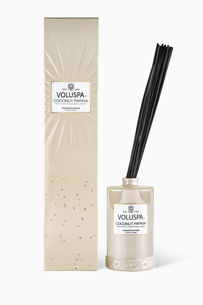 Coconut Papaya Reed Diffuser, 190ml, Colourless