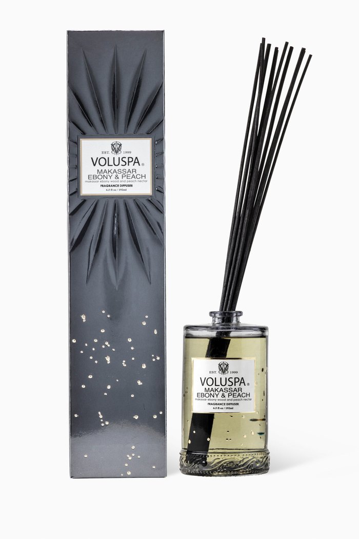 

Makassar Ebony & Peach Diffuser, 190ml, Colourless