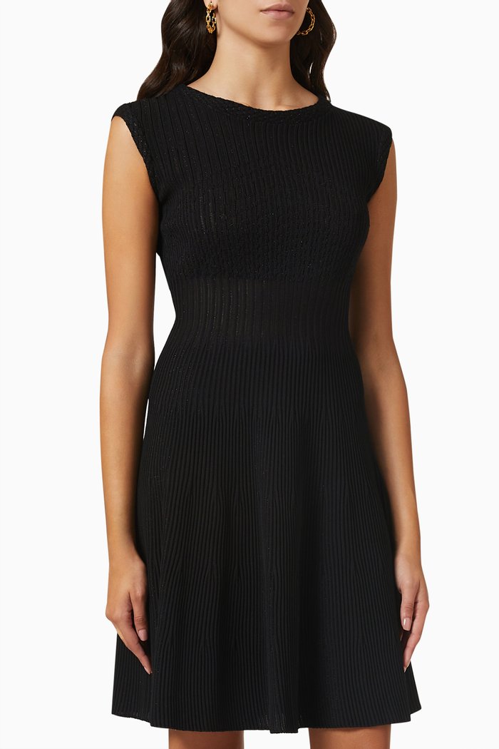 

A-line Sleeveless Dress, Black