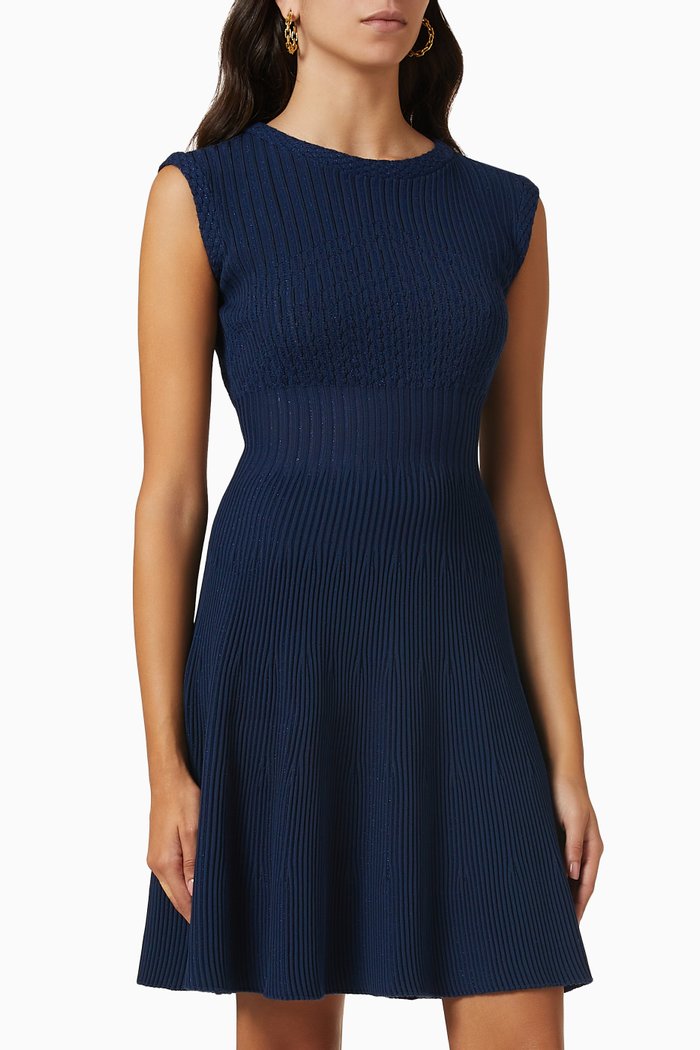 

A-line Sleeveless Dress, Blue