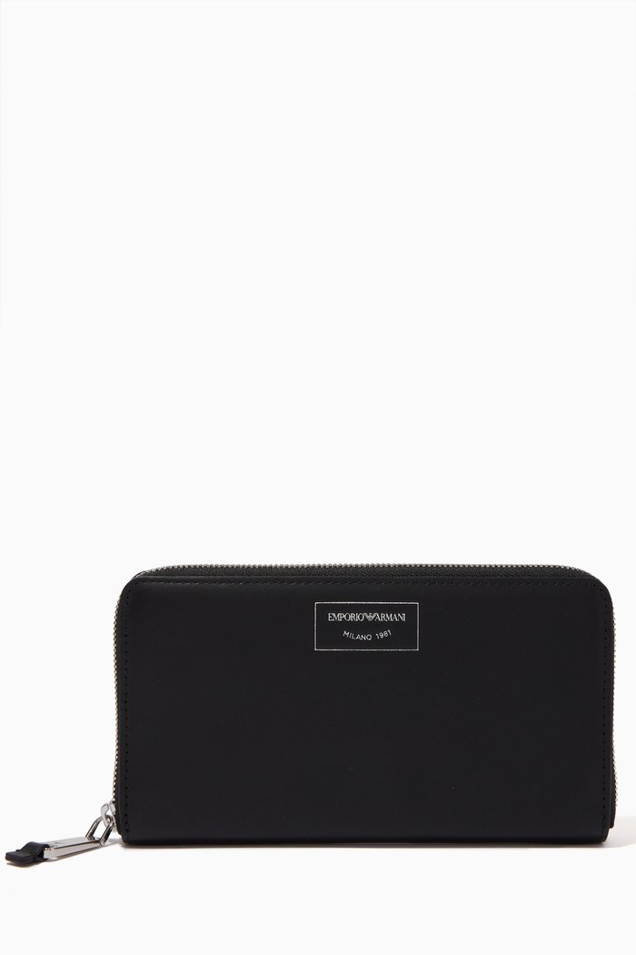 

My EA Zip-Around Wallet in Eco Leather, Black