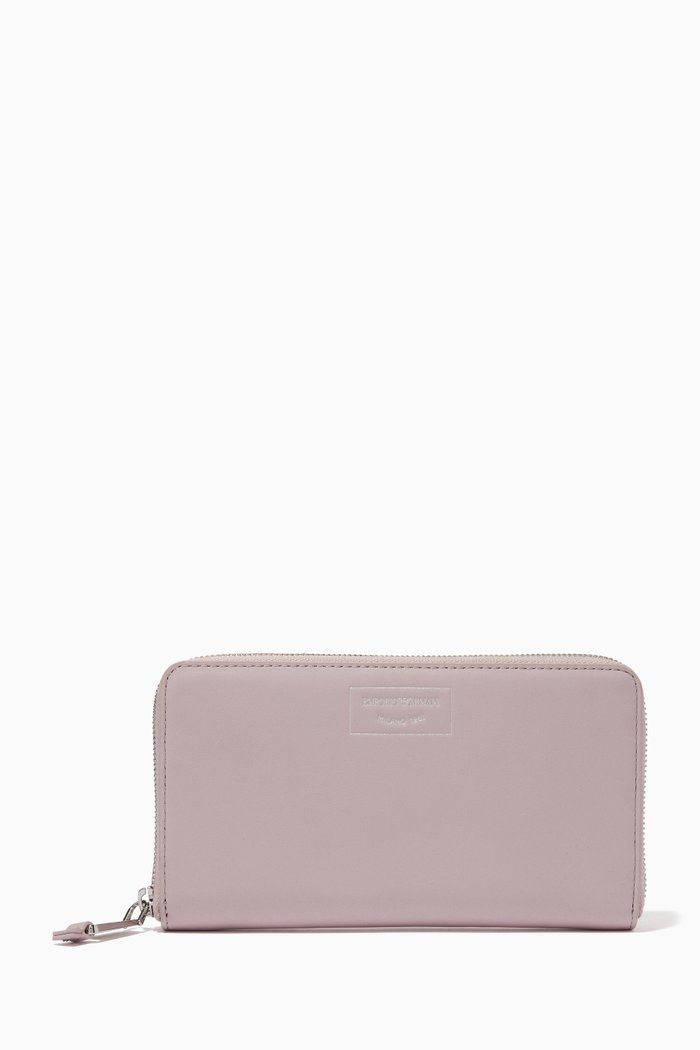 

My EA Zip-Around Wallet in Eco Leather, Pink