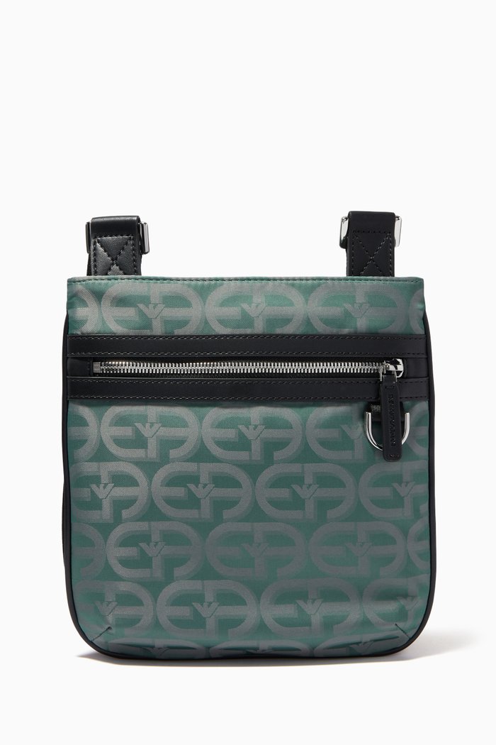 

R-EAcreate Crossbody Bag in Jacquard Nylon, Green