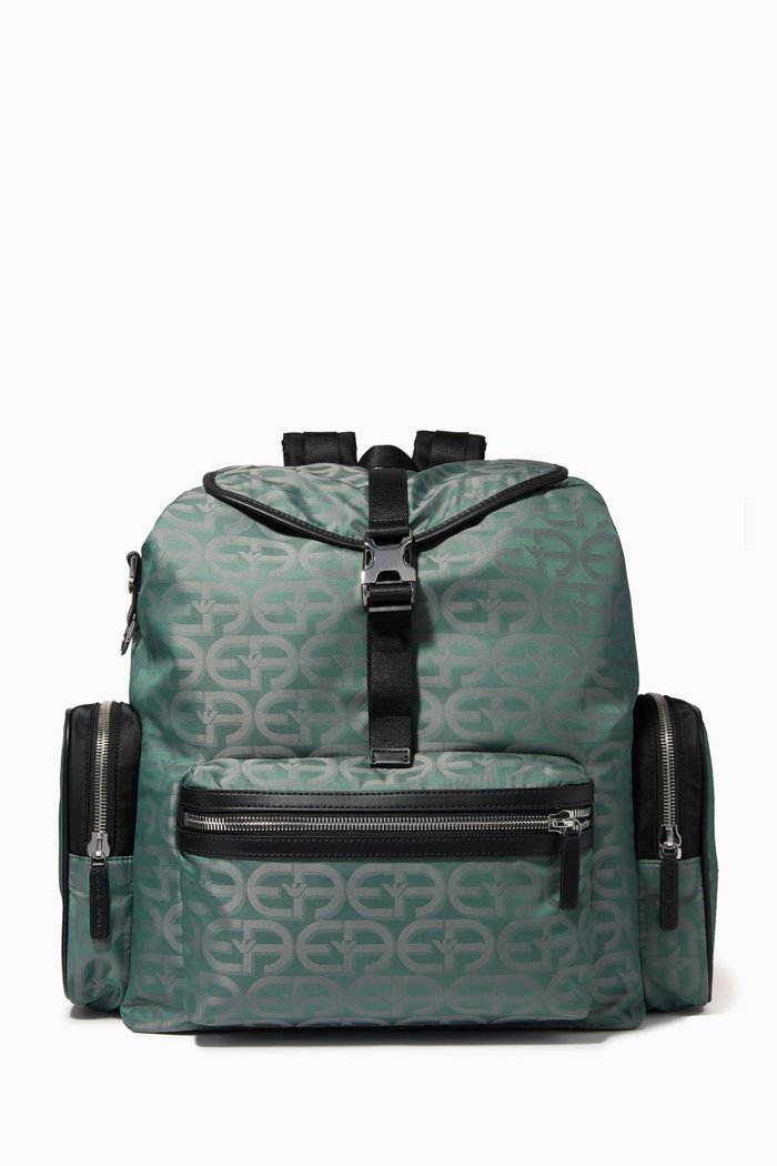

R-EAcreate Backpack in Jacquard Nylon, Green