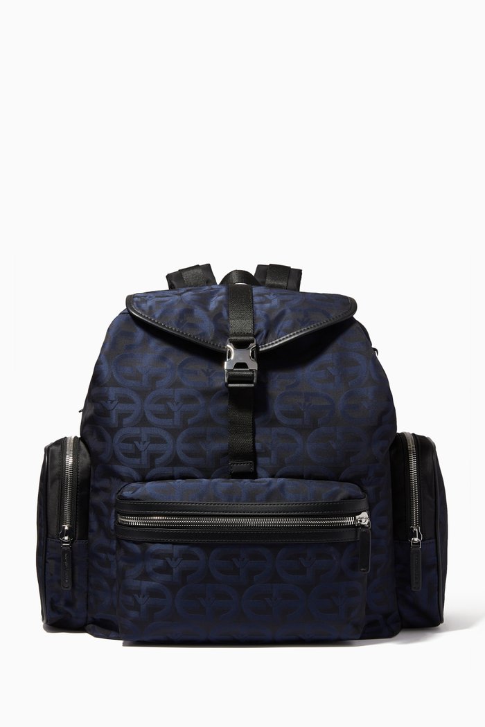 

R-EAcreate Backpack in Jacquard Nylon, Blue
