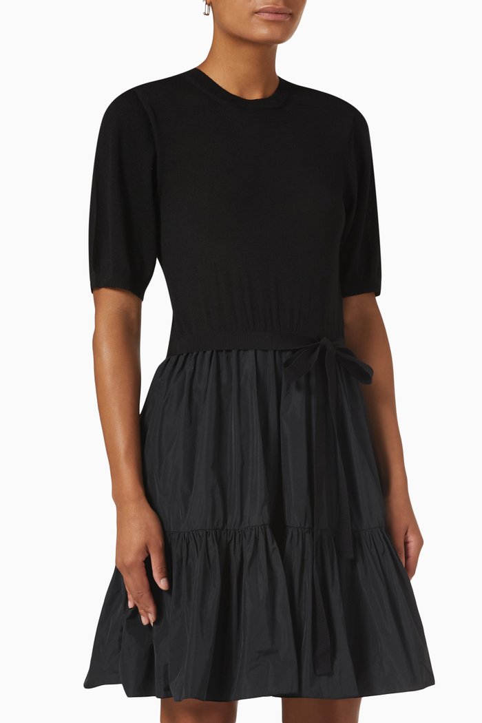

Tiered Mini Dress, Black