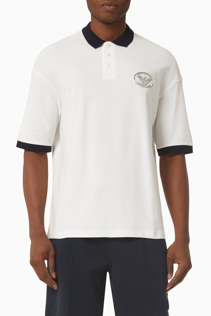 

Polo Shirt in Cotton Piqué, White