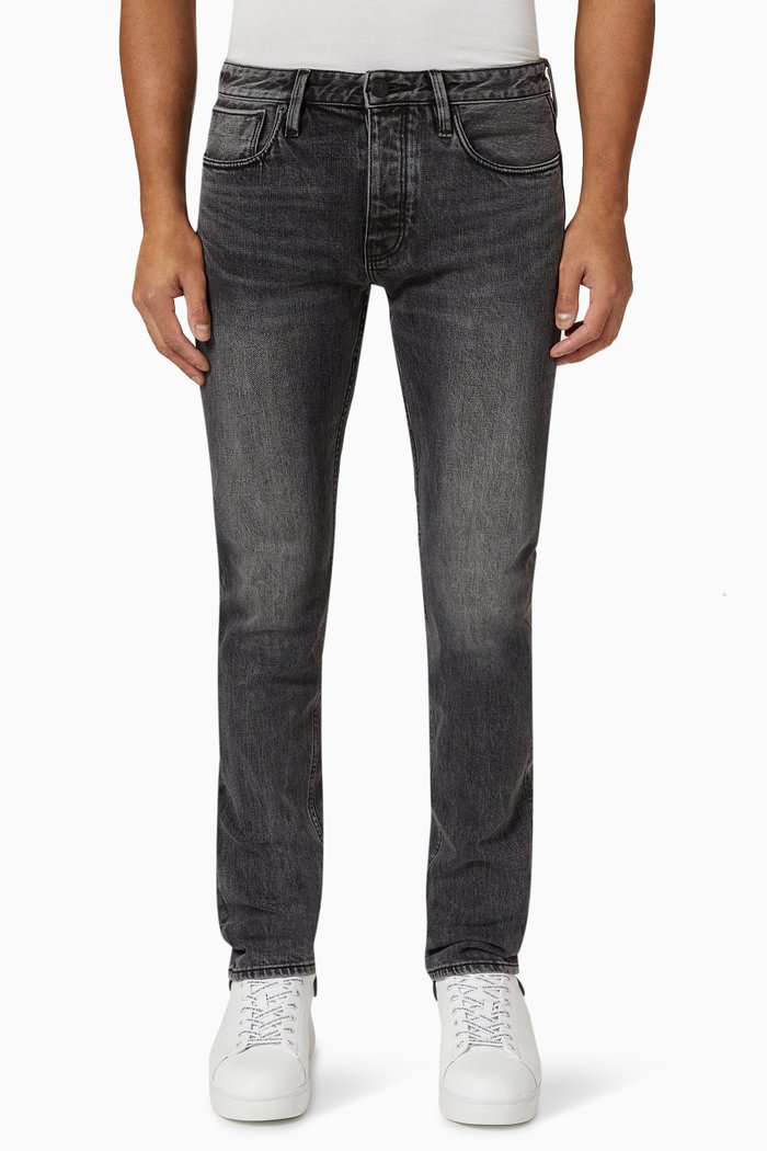 

Faded Slim Fit Jeans in Denim, Grey