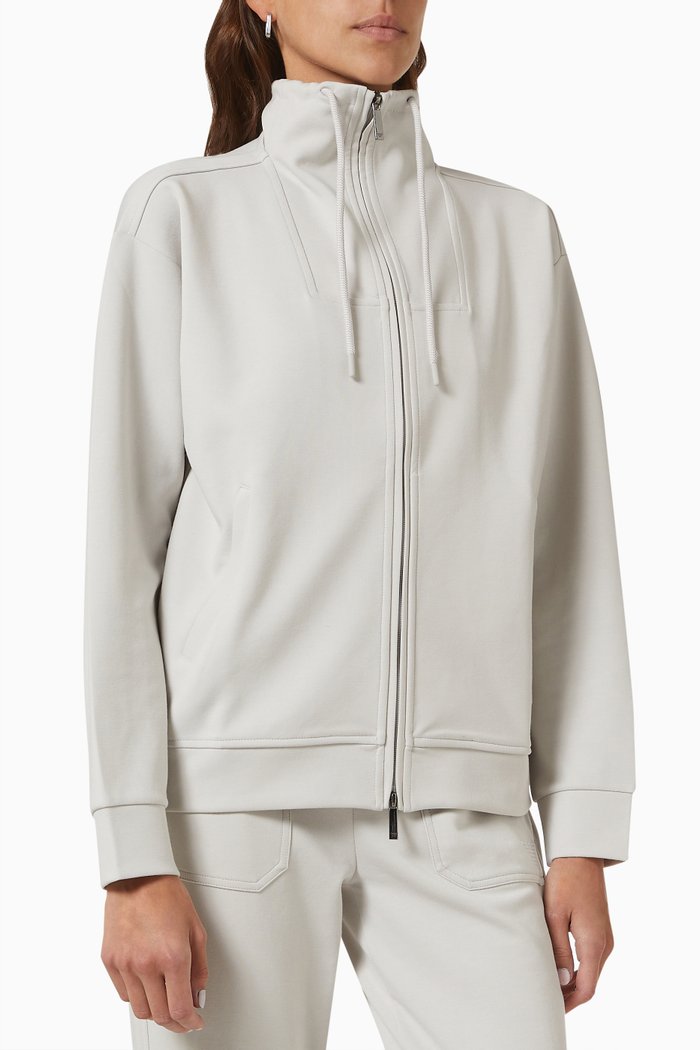 

Long Sleeve Jacket in Jersey, Grey