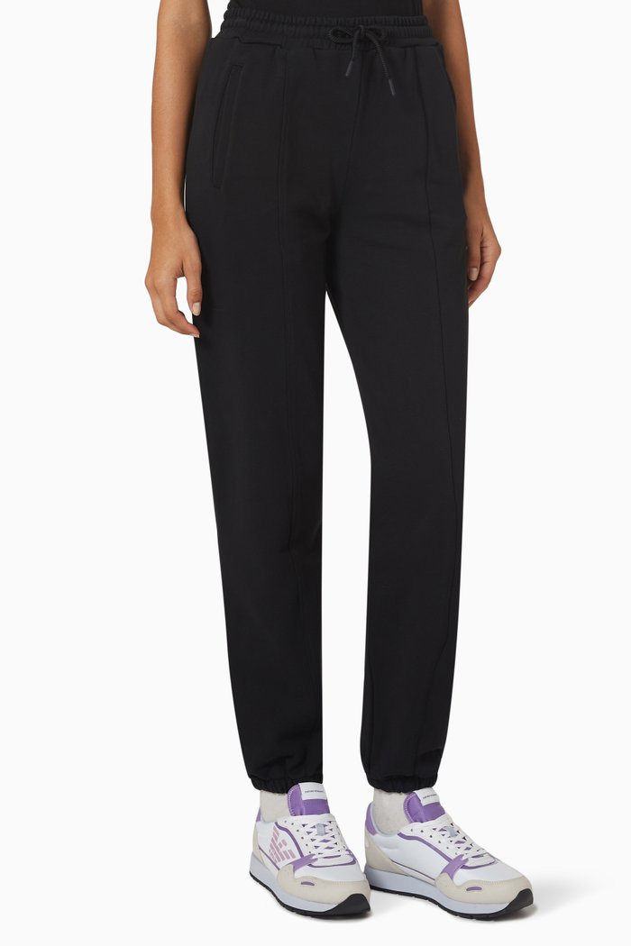 

EA Micro Logo Joggers in Organic Cotton, Black