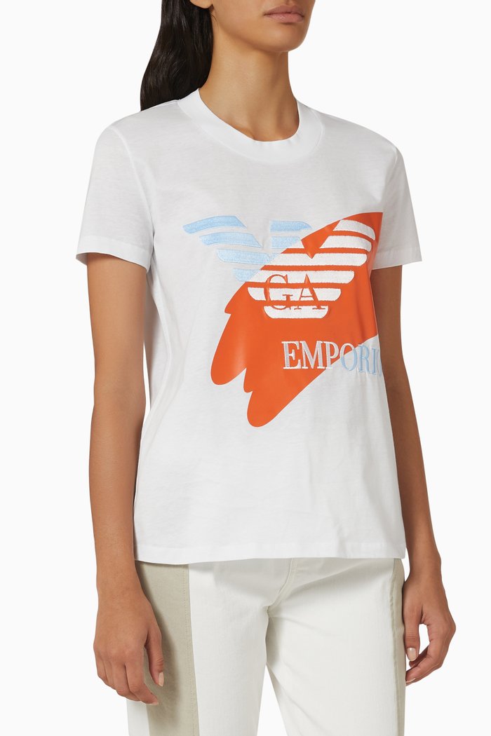 

EA Eagle Logo T-shirt in Cotton, White
