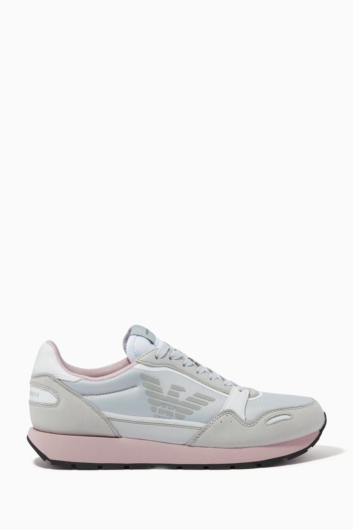 

Ally Sneakers in Suede & Nylon, Grey