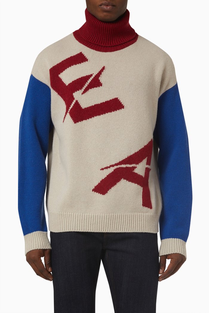 

EArctic Capsule Eagle Logo Sweater in Wool, Neutral