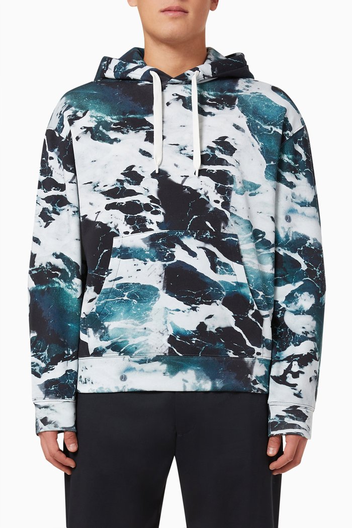 

Earctic Capsule Ice Sea Print Hoodie, Blue