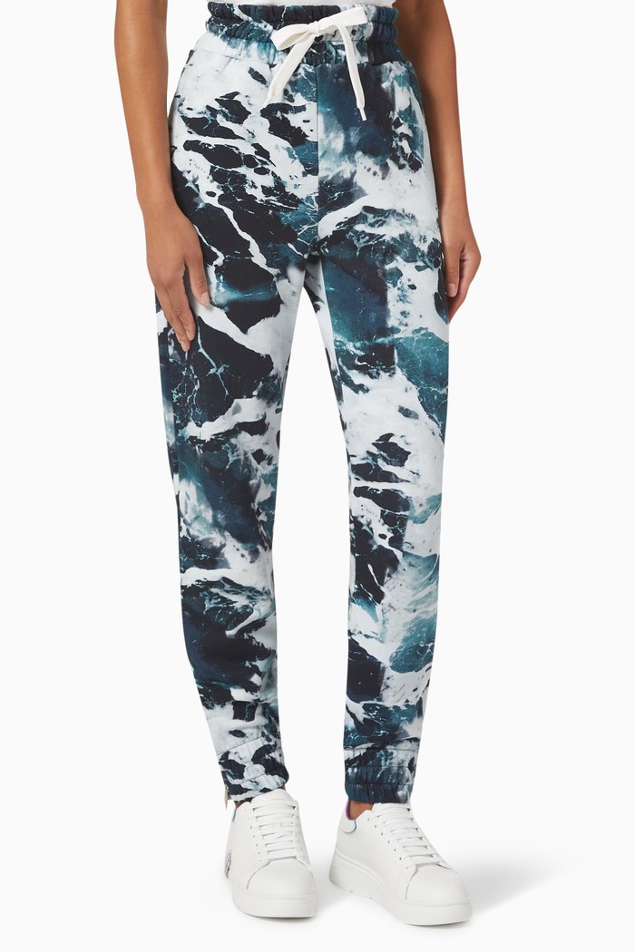 

Ice Sea-print Sweatpants in Jersey, Blue