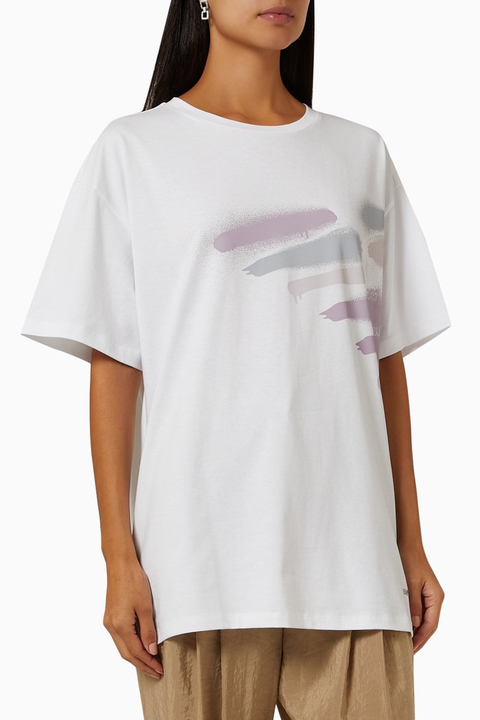 

EA Gradient Eagle T-shirt in Cotton Jersey, White