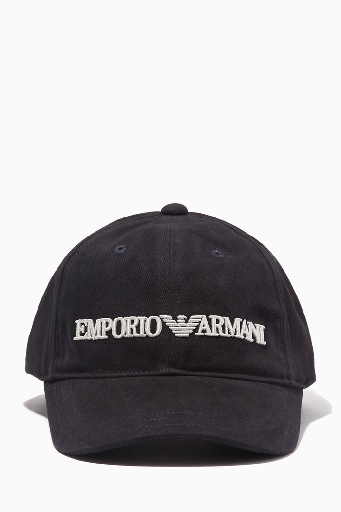 

EA Embroidered Baseball Cap in Cotton, Blue