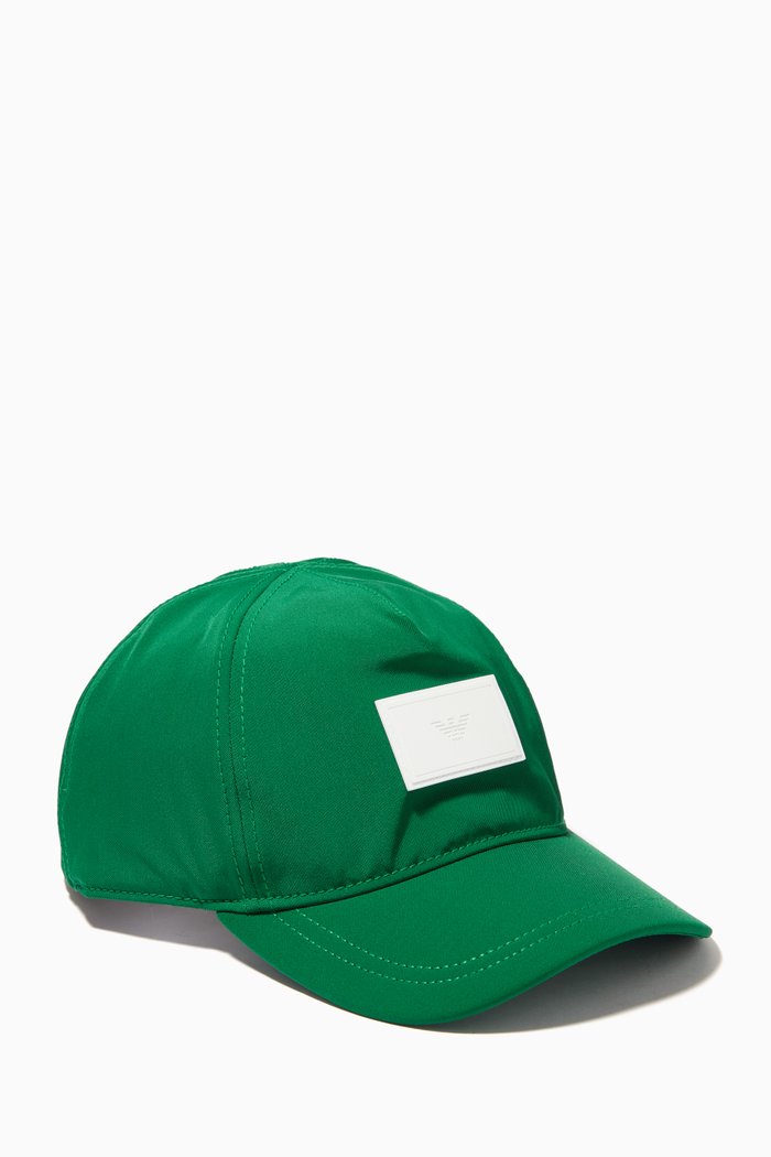 

Logo Patch Baseball Cap in Nylon, Green