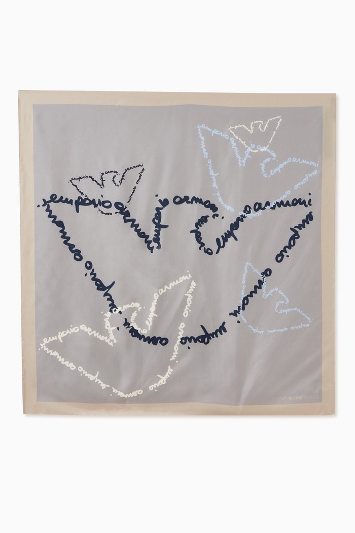 

EA Text Logo Scarf in Modal, Grey