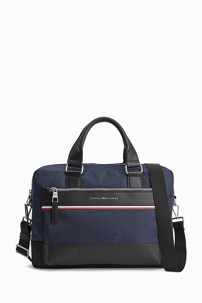 

1985 Laptop Bag in Recycled Fabric, Blue