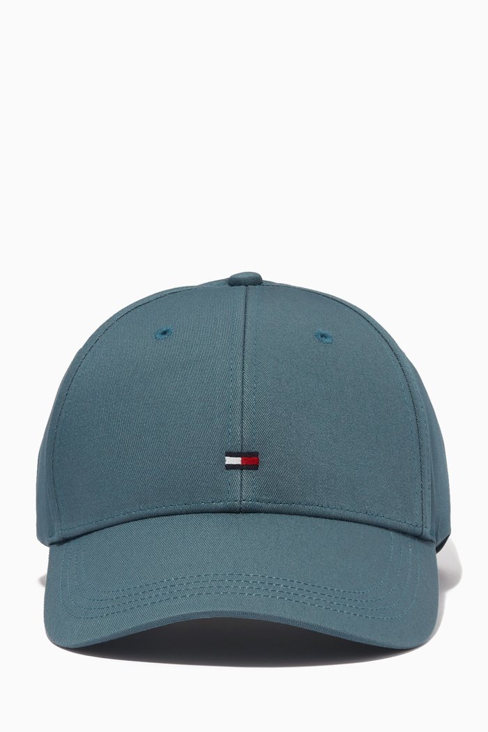 

Flag Logo Cap in Cotton Twill, Blue