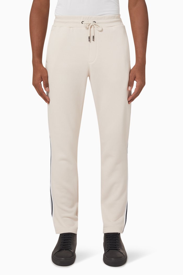 

TH Logo Tape Sweatpants in Organic Cotton, Neutral