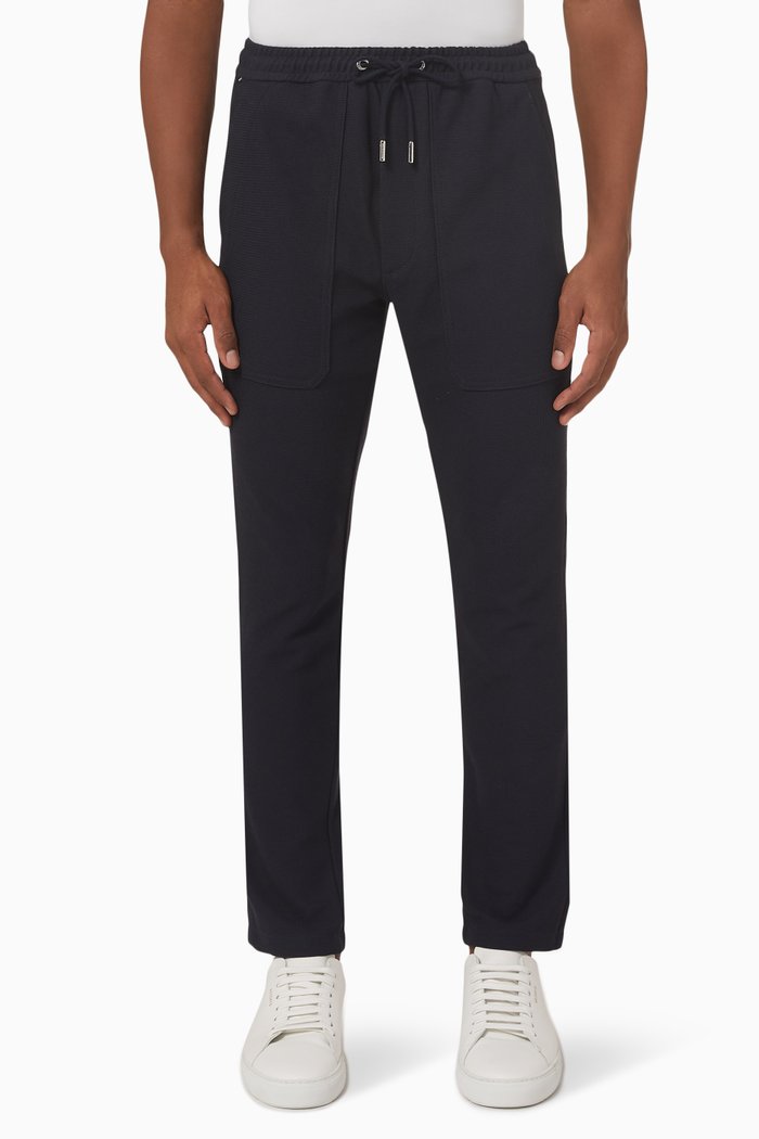 

Patch Pocket Sweatpants in Cotton Jersey, Blue