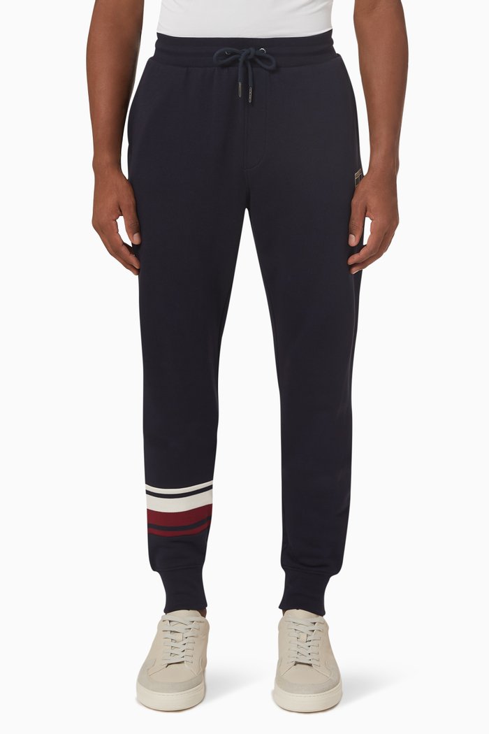 

Stripe Detail Sweatpants in Cotton, Blue