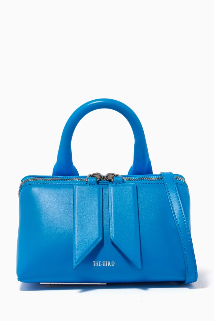 

''Friday'' Mini Handbag in Leather, Blue